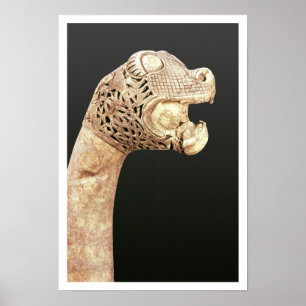 Figurehead of a Viking Longship, gefunden in Osebe Poster