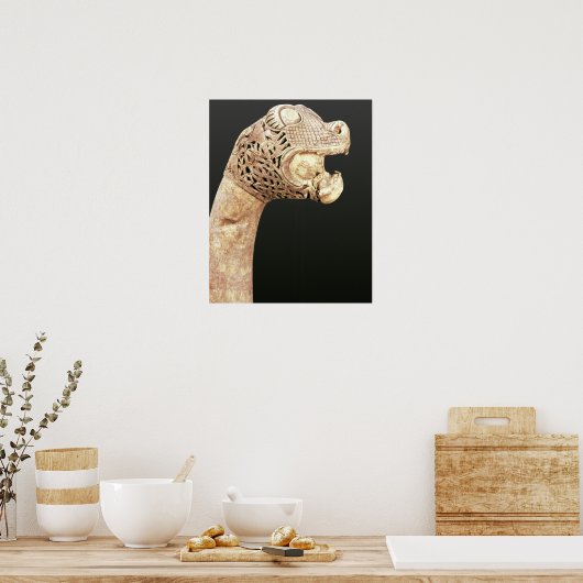 Figurehead of a Viking Longship, gefunden in Osebe Poster (Küche)