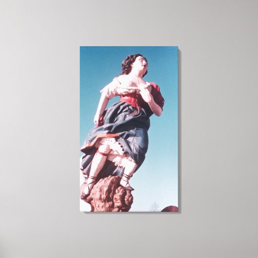 Figurehead von unbekanntem Segelschiff Leinwanddruck (Vorderseite)