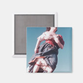 Figurehead von unbekanntem Segelschiff Magnet (Vorderseite/Rückseite)