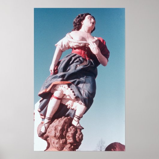 Figurehead von unbekanntem Segelschiff Poster (Vorne)