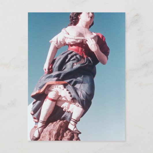 Figurehead von unbekanntem Segelschiff Postkarte (Vorderseite)
