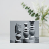 Figuren aus Holz Postkarte (Stehend Vorderseite)