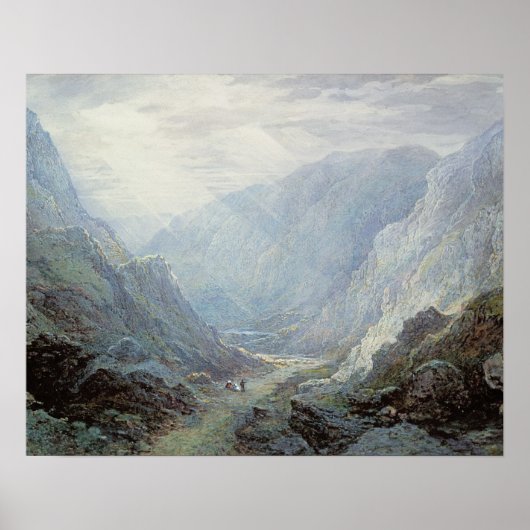 Figuren, die sich auf dem Weg durch eine felsige G Poster (Vorne)