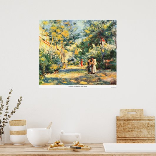 Figuren im Garten von Pierre Renoir Poster (Küche)