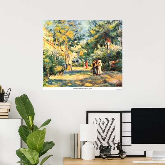 Figuren im Garten von Pierre Renoir Poster (Heimbüro)