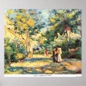 Figuren im Garten von Pierre Renoir Poster (Vorne)