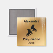 Figuren skating level test year gold magnet (Vorderseite/Rückseite)