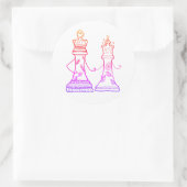 Figures Chess, Queen & King Liebe Sticker (Tasche)