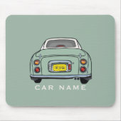 Figures Emerald Green Figaro Name Monogram Mousepad (Vorne)