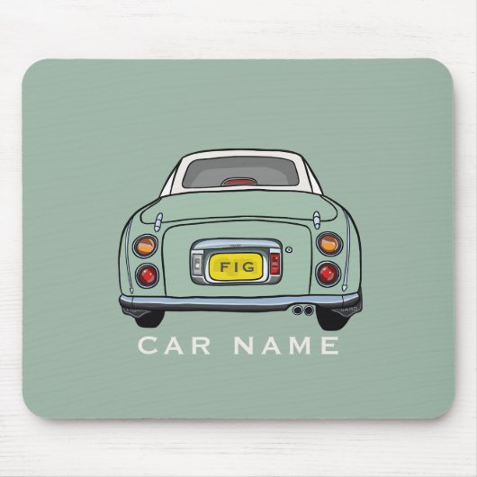 Figures Emerald Green Figaro Name Monogram Mousepad (Vorne)