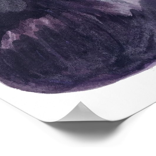 Figures Fall Fruity Watercolor Art Poster (Ecke)