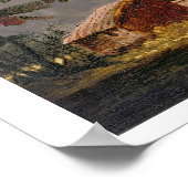 Figures Guides a Sampan Round a Bend in a River, Poster (Ecke)