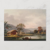 Figures Guides a Sampan Round a Bend in a River, Postkarte (Vorderseite)