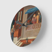 Figures in a dressing room interior runde wanduhr (Winkel)