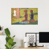 Figures, La Grande Jatte - Georges Seurat Fine Art Poster (Heimbüro)