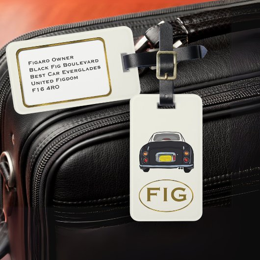 Figures Monogram Black Figaro Car Gepäck Tag Gepäckanhänger