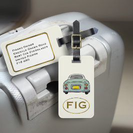 Figures Monogram Green Figaro Auto Luggage Tag Gepäckanhänger