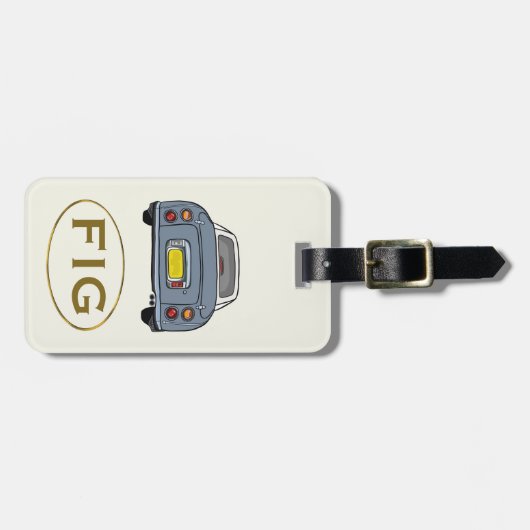 Figures Monogram Lapis Figaro Auto Gepäckmarke Gepäckanhänger (Vorderseite horizontal)