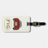 Figures Monogram Red Figaro Auto Gepäckmarke Gepäckanhänger (Vorderseite horizontal)
