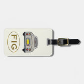 Figures Monogram Topaz Mist Figaro Gepäckmarke Gepäckanhänger (Vorderseite horizontal)