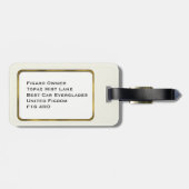 Figures Monogram Topaz Mist Figaro Gepäckmarke Gepäckanhänger (Rückseite horizontal)