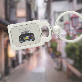 Figures Niedlich Black Figaro Car Monogram Silver Schlüsselanhänger