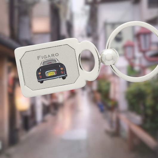 Figures Niedlich Black Figaro Car Monogram Silver Schlüsselanhänger