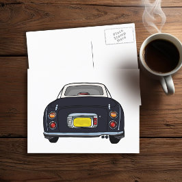 Figures Niedlich Black Figaro Car Postcard Postkarte