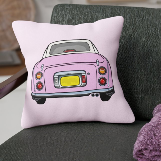 Figures Niedlich Pink Figaro Car Kissen (Fun pink figgy on a pink pillow perfect for your car or home)