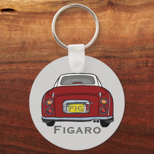 Figures Niedlich Red Figaro Car Name Monogram Schlüsselanhänger (Vorderseite)