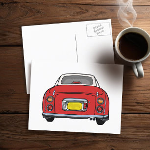 Figures Niedlich Red Figaro Motor Car Postkarte