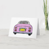 Figures Pink Figaro Car Blank Grußkarte Karte (Vorderseite)