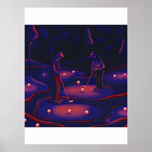 Figures Reaching for Celestial Bodies Poster (Vorne)