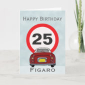 Figures Red Figaro Car Geburtstagskarte Karte (Vorderseite)