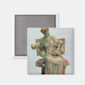 Figurine Aphrodite spielt mit Eros Magnet (Vorderseite/Rückseite)