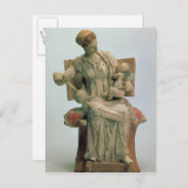 Figurine Aphrodite spielt mit Eros Postkarte (Vorne/Hinten)