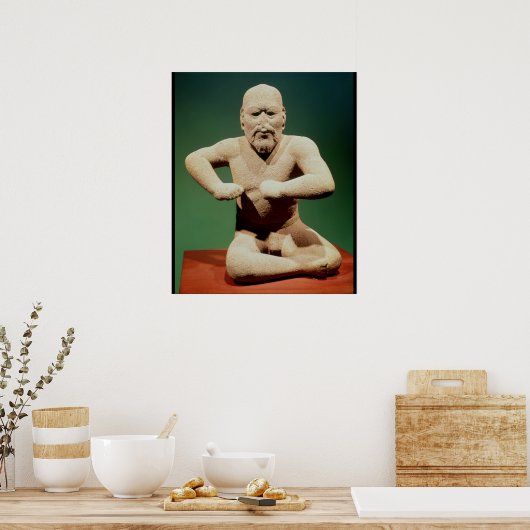 Figurine of a wrestler poster (Küche)