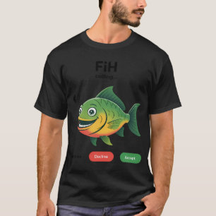 Fih Anruf Ablehnen Akzeptieren Lustiger Angeltelef T-Shirt