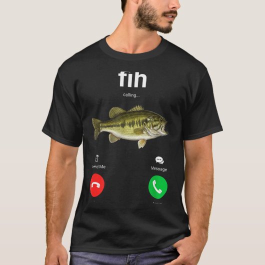 Fih Anruf Ablehnen Akzeptieren Lustiger Telefonanr T-Shirt (Vorderseite)