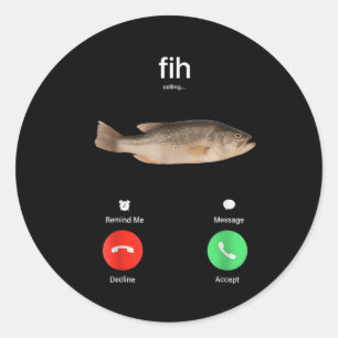 Fih Anruf Erinnern Sie mich Nachricht Ablehnen Ann Runder Aufkleber