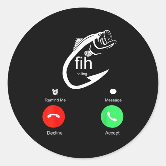 Fih-Aufruf Erinnerung an Nachricht-Deklaration akz Runder Aufkleber (Vorderseite)