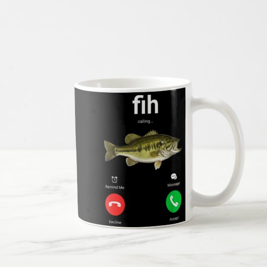 Fih Calling Decline Accept Funny Phone Call Misspe Kaffeetasse (Rechts)