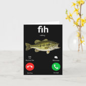 Fih Calling Decline Accept Funny Phone Call Misspe Karte (Gelbe Blume)