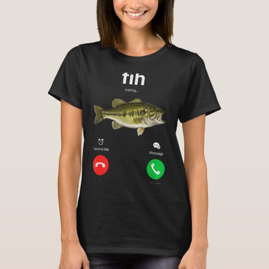 Fih Calling Decline Accept Funny Phone Call Misspe T-Shirt (Vorderseite)