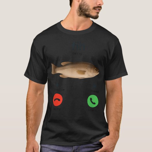 Fih Calling Funny Fish Meme Anruf kommt T-Shirt (Vorderseite)