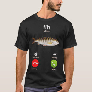 Fih Calling Lustiger Angel-Angler T-Shirt