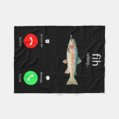 Fih Calling Remind Me Message Decline Accept Phone Fleecedecke (Vorderseite (Horizontal))