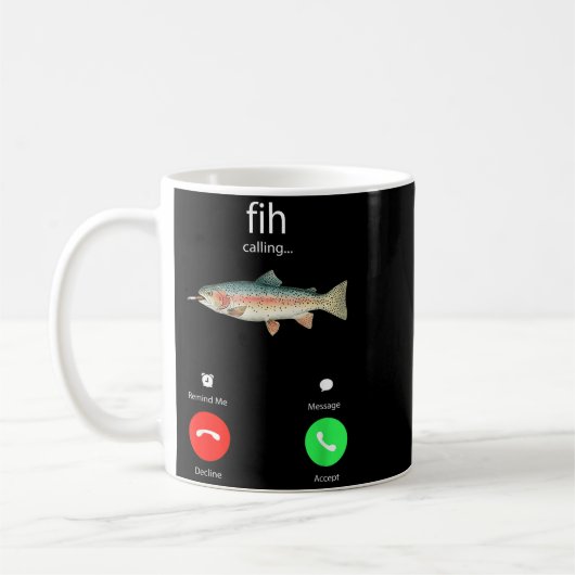 Fih Calling Remind Me Message Decline Accept Phone Kaffeetasse (Links)