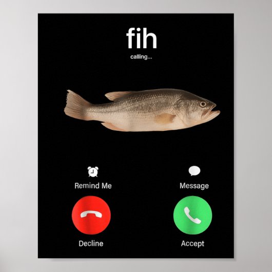 Fih Calling Remind Me Message Decline Accept Phone Poster (Vorne)